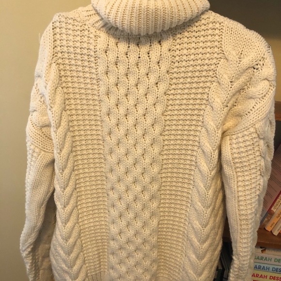 White turtleneck chunky sweater - Picture 3 of 3